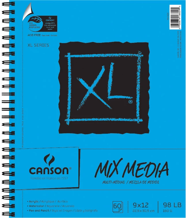 Buy ⌛ Canson XL Mixed Media Paper Pad, 98 Lb, 9 X 12 Inches, 60 Sheets 😀 3 Buy ⌛ Canson XL Mixed Media Paper Pad, 98 Lb, 9 X 12 Inches, 60 Sheets 😀