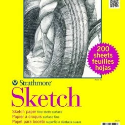 Hot Sale 🌟 Strathmore 300 Series Sketch Paper, 9 X 12 Inches, 50 Lb, 200 Sheets 👏