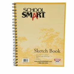 New 👍 School Smart Wirebound Sketch Book, 8-1/2 X 11 Inches, 50 Lb, 50 Sheets ⭐