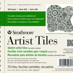 Flash Sale 🔥 Strathmore White Artist Tiles, 6 X 6 Inches, 60 Lb, 30 Sheets 🎉
