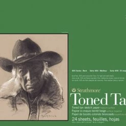 Best Sale ⭐ Strathmore 400 Series Toned Tan Drawing Pad, 18 X 24 Inches, 80 Pound, 24 Sheets 🥰