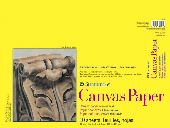 Outlet ๐ Strathmore 300 Series White Canvas Paper Pad, 12 X 16 Inches ๐งจ 3 Outlet ๐ Strathmore 300 Series White Canvas Paper Pad, 12 X 16 Inches ๐งจ