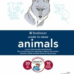 Coupon 💯 Strathmore Learn To Draw Animals Instructional Drawing Pad, 9 X 12 Inches, 64 Lb, 40 Sheets 😍