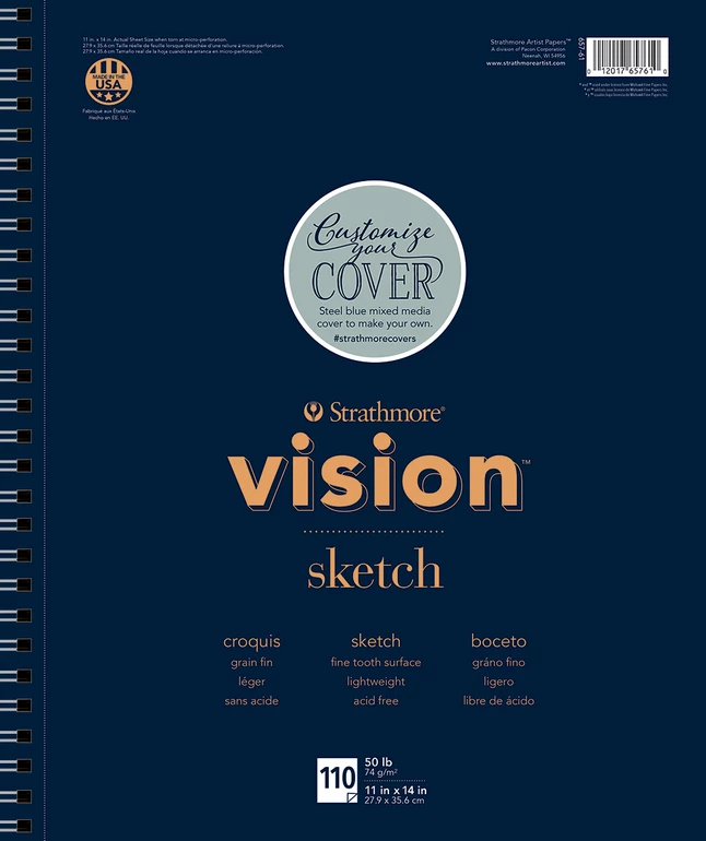 Hot Sale โ๏ธ Strathmore Vision Sketch Pad, 11 X 14 Inches, 50 Lb, 110 Sheets ๐งจ 3 Hot Sale โ๏ธ Strathmore Vision Sketch Pad, 11 X 14 Inches, 50 Lb, 110 Sheets ๐งจ