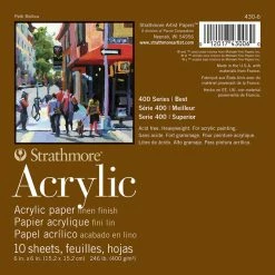 Promo 🧨 Strathmore 400 Series Acrylic Paper Pad, 6 X 6 Inches, 246 Lb, 10 Sheets 🤩