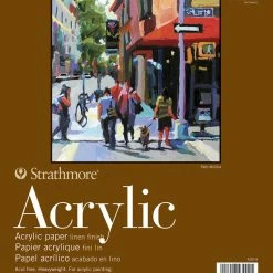 Cheap ✨ Strathmore 400 Series Acrylic Paper Pad, 9 X 12 Inches, 246 Lb, 10 Sheets 🛒