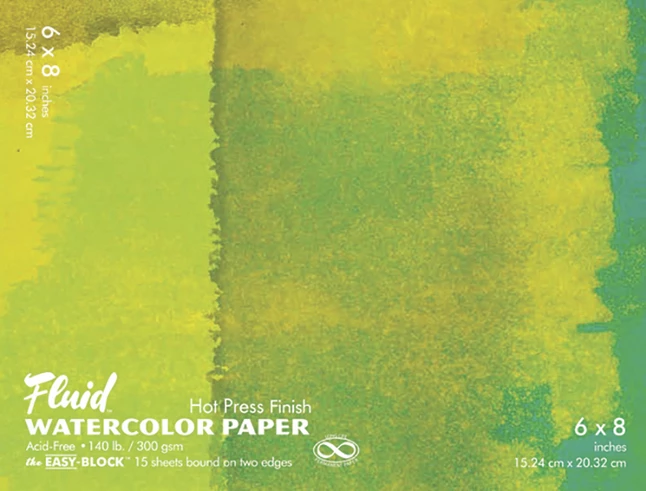 Cheap ๐ FOLIA Fluid Hot Press Easy Block Watercolor Paper, 6 X 8 Inches, 15 Sheets ๐ 3 Cheap ๐ FOLIA Fluid Hot Press Easy Block Watercolor Paper, 6 X 8 Inches, 15 Sheets ๐