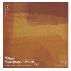Flash Sale 🎉 FOLIA Fluid Cold Press Easy Block Watercolor Paper, 8 X 8 Inches, 15 Sheets 🥰