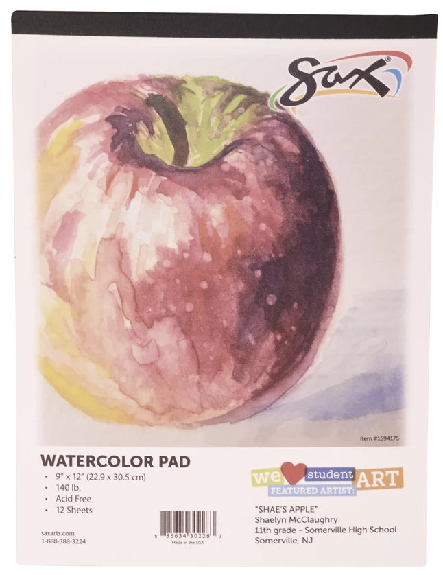 Best Sale 🔥 Sax Watercolor Pad, 140 Lb, 9 X 12 Inches, White, 12 Sheets 🎉 3 Best Sale 🔥 Sax Watercolor Pad, 140 Lb, 9 X 12 Inches, White, 12 Sheets 🎉