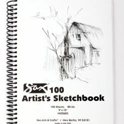 Brand new 😍 Sax 100 Artist's Sketchbook, 80 Lb, 9 X 12 Inches, White 🎉