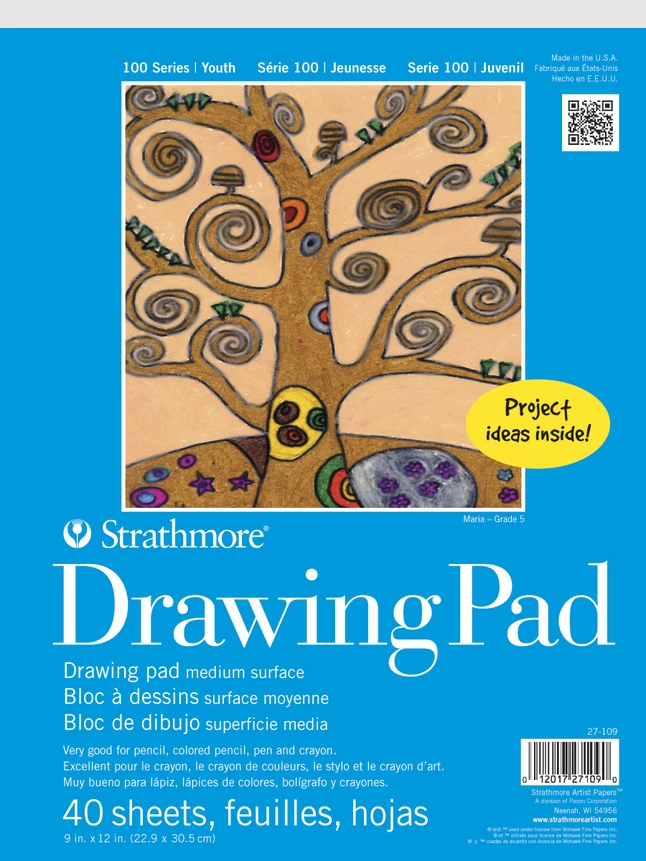 New 😉 Strathmore Kids Drawing Pad, 9 X 12 Inches, 40 Sheets ✨ 3 New 😉 Strathmore Kids Drawing Pad, 9 X 12 Inches, 40 Sheets ✨