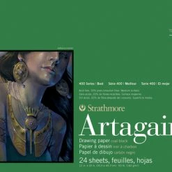 Cheapest 💯 Strathmore Artagain 400 Series Drawing Paper, 12 X 18 Inches, 60 Lb, Black, 24 Sheets 💯