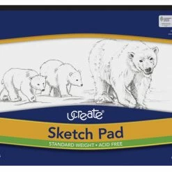 Hot Sale 🛒 Ucreate Lightweight Sketch Pad, 12 X 18 Inches, White, 50 Sheets ✨