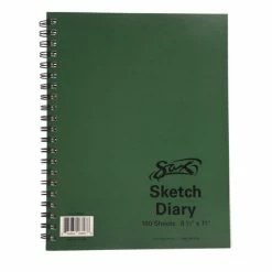 Flash Sale 😉 Sax Sulphite Spiral Binding Artists Sketch Diary, 50 Lbs, 8-1/2 X 11 Inches, 100 Sheets, White 👏